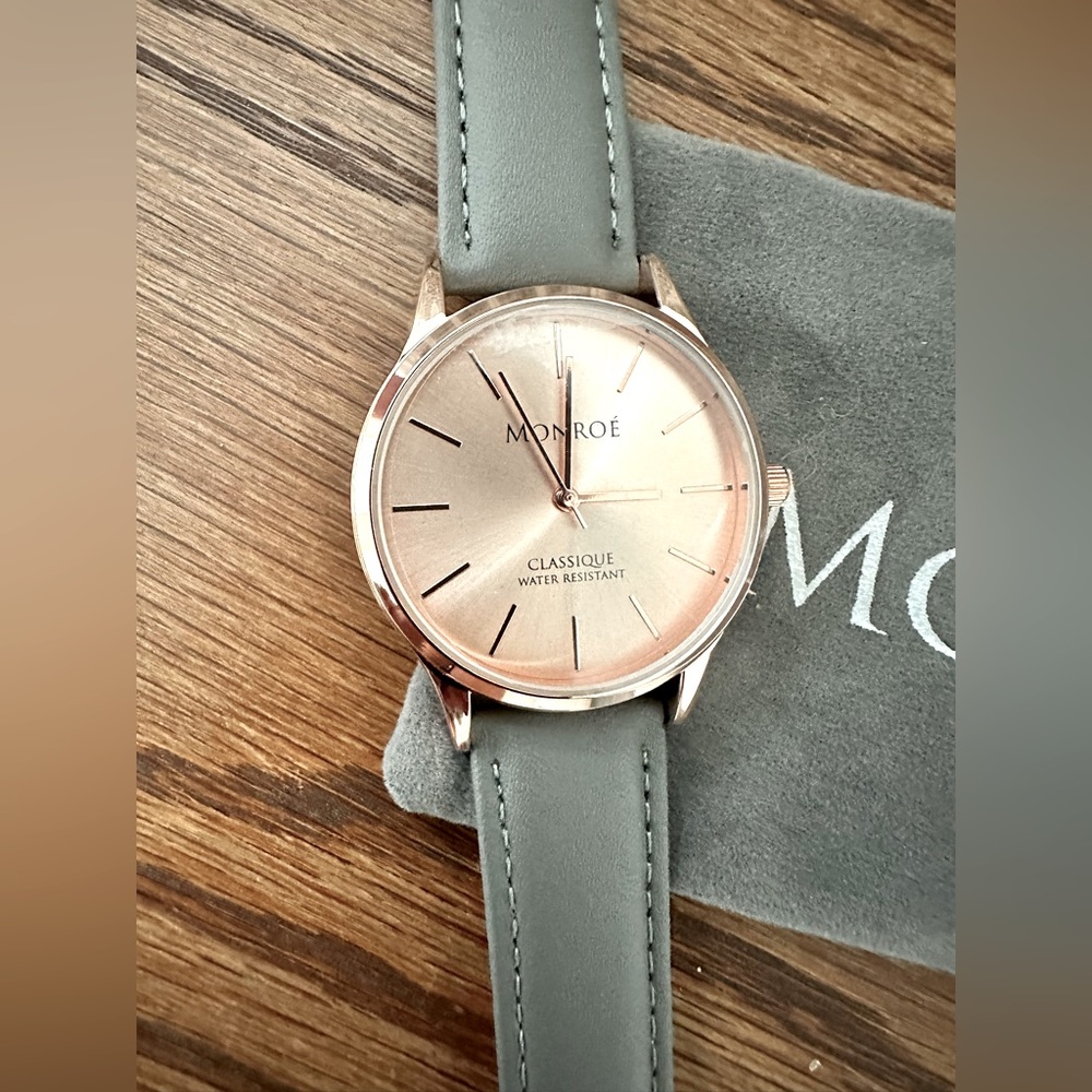 New!! Monroe Rose Gold and Grey Watch - Picture 2 of 4